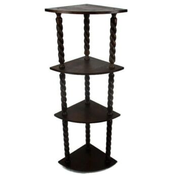 Barley Twist Corner Cabinet 3 Tier Étagère Shelves Music Stand Edwardian HTF
