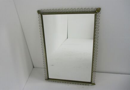 Large Mid Century Modernist Belgium Brass Frame Leafs 1974 Funky Rare
