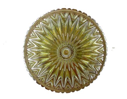 Amber Glass Flush mount Sconce Lamp Star Shape Pattern Era Helena Tynell 1 light