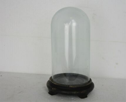 Antique Round Hand Blown Glass Dome Globe Steampunk Display Doll Clock 10.03"