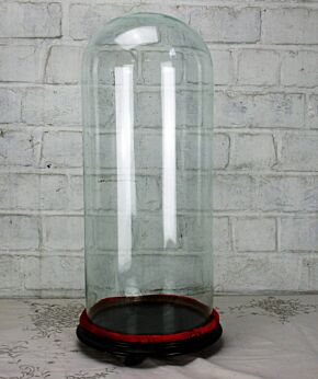 Antique Round Hand Blown Glass Globe Dome Taxidermy Steampunk Clock 19.29"
