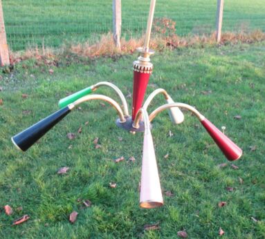 5 Arm Era Stilnovo Mid Century Sputnik Chandelier Ceiling Lamp Vintage space age