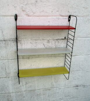 Vintage Authentic Tomado Mid Century Design Wall Shelving Unit Retro Shelf