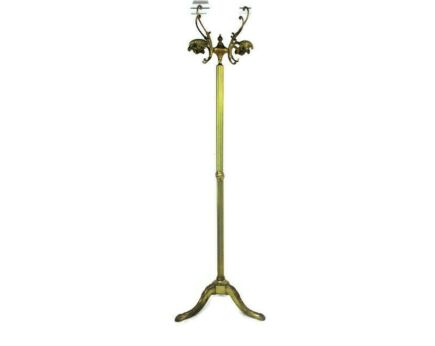 Standing Hall Tree Coat Hallway Rack Brass Hollywood regency Italian Eyecatcher