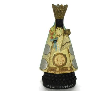 Black Madonna De Hal Halle Virgin Mary Statue Figurine Plaster Collector HTF 11.81