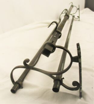 Vintage Brass Railroad Luggage Hat Coat Rack Mid century Modern Industrial