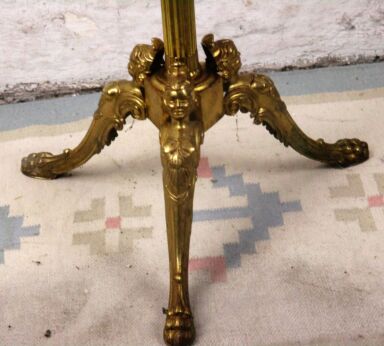 Vintage Brass  Hall Tree Coat Hat Rack Stand Mermaids  Cariatides Gorgeous HTF