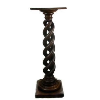 Impressive Huge Carved Wood Open Barley Twist Pedestal Table Plant Stand WOW HTF
