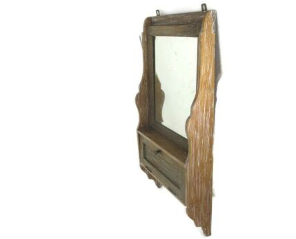 Mid Century Kitchen Apothecary Pharmacy Medicine Bathroom Vanity make up Cabinet Barn Country Style Farmhouse swivel Mirror