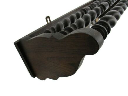 Hand Carved Wood Barley twist  Coat Hat Rack   Antique Gorgeous Extremely Rare Barn Country Style XL