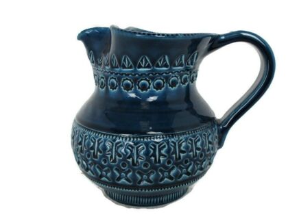 Rimini Blue Mid Century Bitossi Style Pitcher San Marino Hugo Rsm Sacasa Lovely