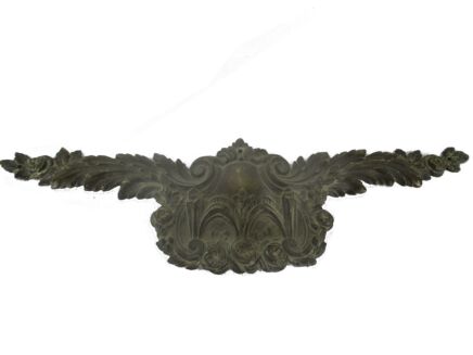 Large Antique Brass rim Flowers Ornate Reclaimed Hardware Architectural Salvage