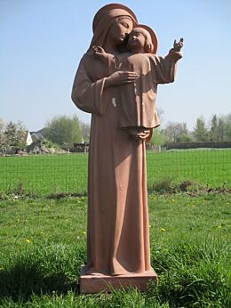 XXL Statue Virgin Mary Madonna Infant Child Chapel Church Tenderness 47.63"