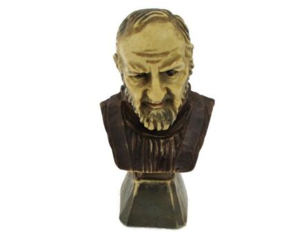 Small Statue Bust Padre Patris Pio Pietrelcina Figurine Resin
