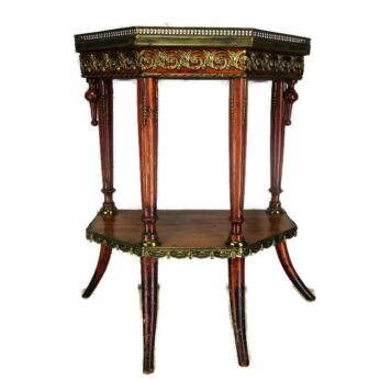 Louis XV  French Empire style Side Table Cabinet Nightstand Marble Ornate