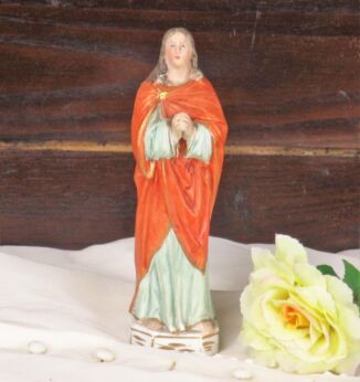 Antique Small Statue Saint John the Evangelist Apostle Bisque HTF Collector 6"
