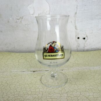 glass Saint Sebastiaan Belgian Chalice/Goblet Beer Glass Abbaye Stemmed