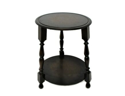 Side Occasional Coffee Table Pedestal Plant Stand ornate Hand Carved Edwardian Style Two Tier Nightstand HTF