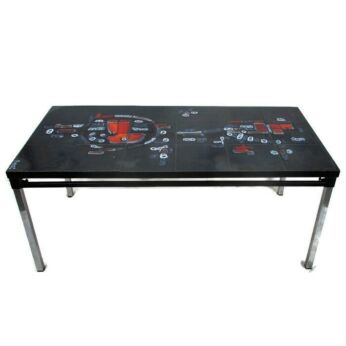 Mid Century Coffee table Italian Art Design Ceramic Tiles Pop Art Vintage Retro