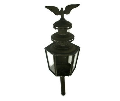 Antique Brass Architectural Carriage Porch Lamp Wall Lamp Glass Brass Eagle Collector