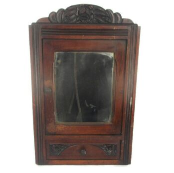 Lovely Kitchen Apothecary Medicine Bathroom Wall Cabinet Ornate Hand Carved Wood Mirror