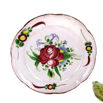Antique French Faience Strasbourg Platter Decoration old Luneville Tulips HTF