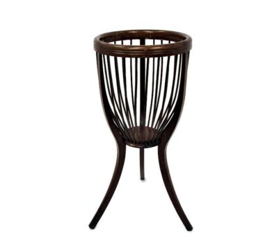 Lovely Wooden Standing Basket Very Special Quilting Sewing Basket Tiki Style