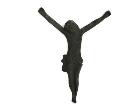 Gorgeous Antique Brass Bronze Corpus Jesus Christ Church 19th 20th Century 16.33"
