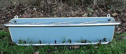 Vintage Mid Century Modern Chrome Industrial Coat Hat Rack 1950's Rockabilly