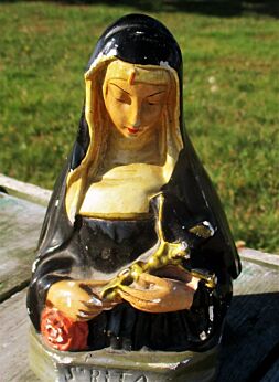 Small Bust Saint Rita of Cascia Patroness of Heartbroken Women Plaster
