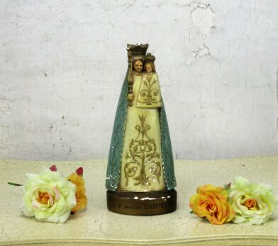 Vintage Our Lady of Oudenberg Statue Plaster HTF Collector Virgin Mary Infant