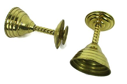Vintage Couple pair  Barley twist Ornate Brass Candle Holders Candlesticks Small Lovely