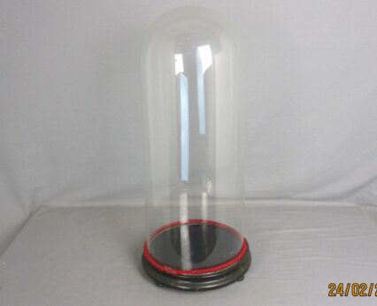 antique Round Hand Blown Glass Dome Globe Steampunk Display 21.53"