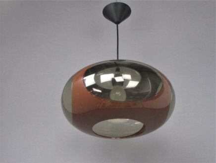 Brown Luigi Colani mid century Modern space age lamp bug eye design pendant lamp