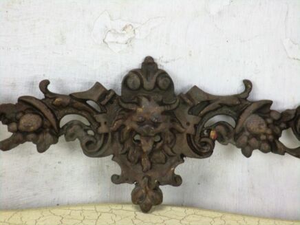 antique vintage brass ornate wall plaque gothic decoration goat wall hanging