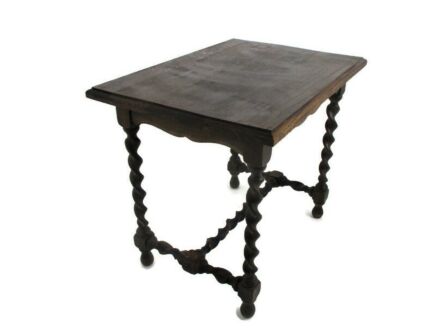 Barley Twist Wooden Nesting Stacking Side Table  Barn Country Style Mid Century