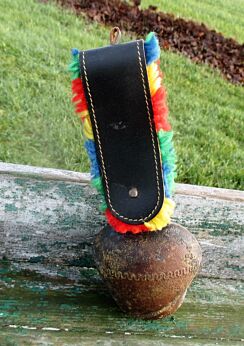 Vintage Authentic Swiss Cowbell Rustic Bell Strap