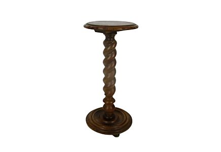 Barley Twist Wooden Side Wine Display Table Pedestal Plant Bonsai Flower Stand beautiful 22.63"