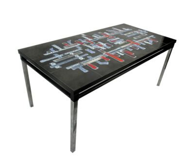 Mid Century Coffee table Italian Art Design Ceramic Tiles Pop Art Vintage Retro Signed