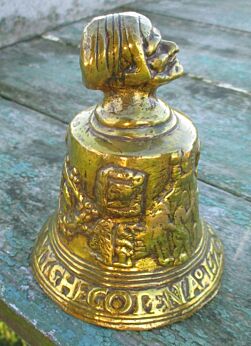Small Brass Ornate Table Bell Brass Clapper Decorative Jacoves Serke