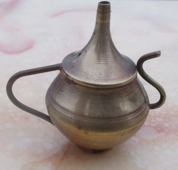 Vintage Miniature turkish coffee pot Doll House Brass Copper for Doll House or collectible