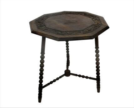 Hand Carved Ornate Wooden Side Wine Table Pedestal Plant Stand  Edwardian Beautiful