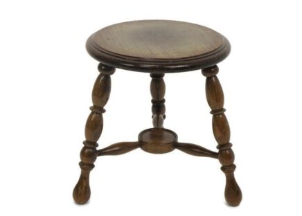 Wooden Tripod Side Display Wine Table Pedestal Plant Bonsai Stand Milking Stool Barn Country Farmhouse Style