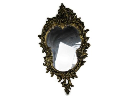Ornate Mirror Wood Plaster Gold Gilded Ornate Hollywood regency style