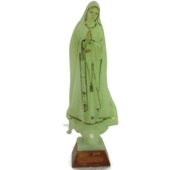 Candle Statue Figurine Our Lady Fatima Portugal Extremely rare Collector 10.43"