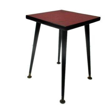 Mid Century Modern Pedestal Table Plant Stand Side Table Brass Legs Funky Retro