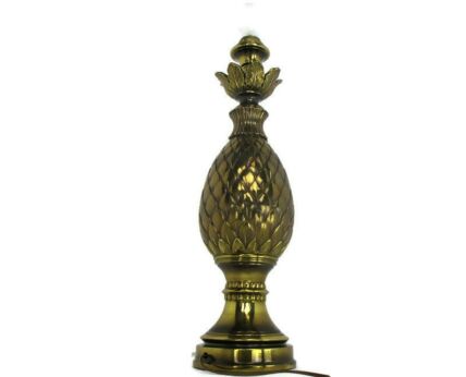 PineappleTable Desk Lamp Hollywood Regency Ornate Brass Working Vintage Funky DeKnudt