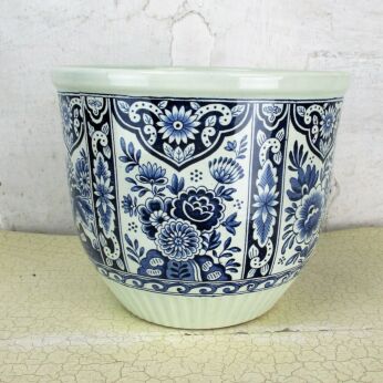 Vintage Boch Royal Sphinx Delfts blue White Flower Pot Jardiniere Planter Marked