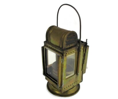 Vintage Industrial Railroad Railway Oil Lamp Signal Lantern Steampunk