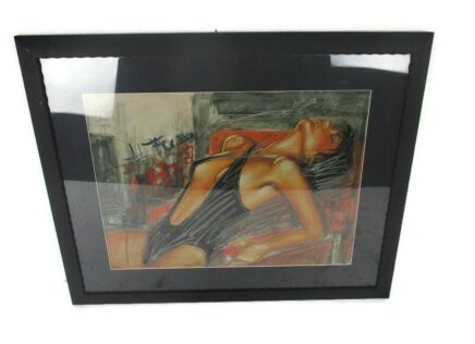 Print Hand Signed Nico Vrielink Sexy Woman Bathing suit